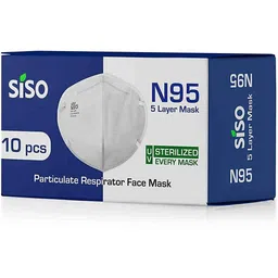 siso N95 5 Layer Face Mask FFP2 (Pack of 10) - ISI Mark/BIS Certified Reusable-picture-16
