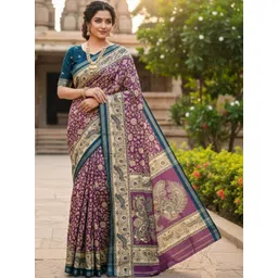 Sita Ethnic Motifs Zari Pure Cotton Handloom Saree-picture-29