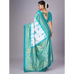 Sita Floral Zari Art Silk Designer Chanderi Saree image 5