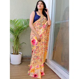 Sitanjali Floral Pure Georgette Saree-picture-17