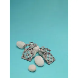 SIVA BY ANIKA Brass-Plated Artificial Stones Studded Parrot Oxidised Shaped Studs-picture-27