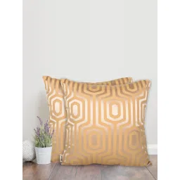 Sivya by Home Mustard Geometric Self Design Cushion Covers (Pack of 2)-picture-38