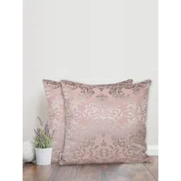 Sivya by Home Pink Damask Self Design Cushion Covers (Pack of 2)-picture-33
