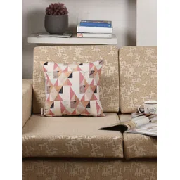 Sivya Beige & Black Single Geometric Square Cushion Cover-picture-11