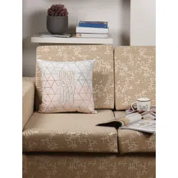 Sivya Pink & White Set of Single Geometric Square Cushion Covers-picture-37