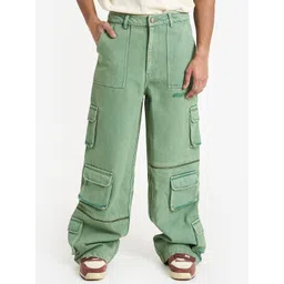 SIX5SIX Biodiesel Unisex Baggy Mid-Rise Cargo Styles Jeans-picture-35