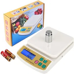 Siya Shine Electronic Digital 1Gram-10 Kg Weight Scale Lcd Kitchen Weight Scale Machine Measure for measuring fruits,shop,Food,Vegetable,vajan,offer,kata,weight machine Weighing Scale for grocery,kata,taraju,shop,computer kata,tarazu,jewellery,sabzi, Weighing scale (White) Weighing Scale-image-4