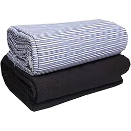 ARG-5001 Polyester Viscose Unstitched Shirt And Trousers Fabric Set for men combo Free Size (STRIPES 02)-image-0