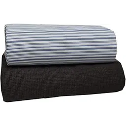 ARG-5001 Polyester Viscose Unstitched Shirt And Trousers Fabric Set for men combo Free Size (STRIPES 07)-image-2