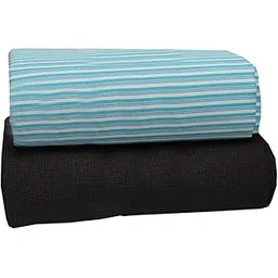 ARG-5001 Polyester Viscose Unstitched Shirt And Trousers Fabric Set for men combo Free Size (STRIPES 08)-image-1