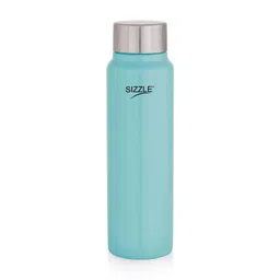 SIZZLE Turquoise Blue & Steel Single Stainless Steel Brand Logo Water Bottle-picture-13