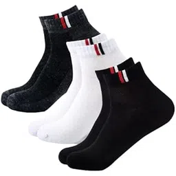 sjeware Women's Polyester Men And Solid Ankle Length Socks (Pack Of 3), Multicolour-picture-49