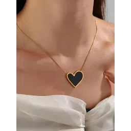 SK Enterprisess Gold-Plated Heart Shaped Pendants with Chains-picture-13