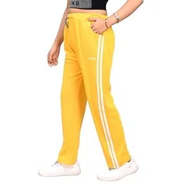 sk wardrobe Women’s Track Pants with Side Stripes | High Waist Joggers | Casual Sportswear & Gym Wear Trousers image 1