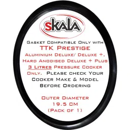 Compatible With Prestige Alu Deluxe | Deluxe Plus 3 ltr Outer Lid (Pack of 1) 195 mm Pressure Cooker Gasket-image-19