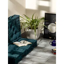 SKANDA FAB 2-pcs Green Pure Cotton Square-Shaped Floor Cushion-picture-23