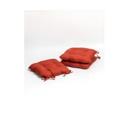 SKANDA FAB Brown 3 Pieces Pure Cotton Chair Pads-picture-13