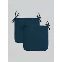 SKANDA FAB Set Of 2 Botanical Green Pure Cotton Foam Chair Pad-picture-11