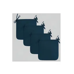 SKANDA FAB Set Of 4 Botanical Green Pure Cotton Foam Chair Pad-picture-10