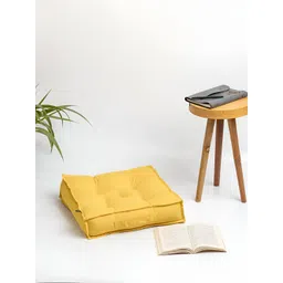 SKANDA FAB Yellow Pure Cotton Floor Cushion-picture-19