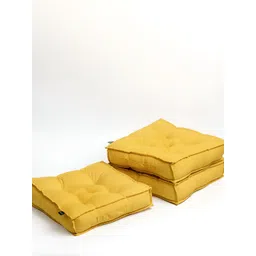 SKANDA FAB Yellow Pure Cotton Floor Cushion-picture-18