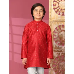 SKAVIJ Boys Mandarin Collar Straight Kurta-picture-54