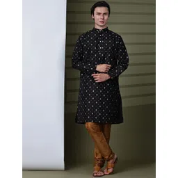 SKAVIJ Men Ethnic Motifs Printed Regular Kurta with Pyjamas-picture-10