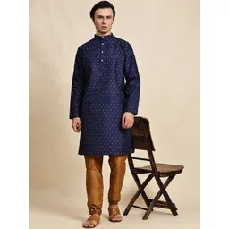 SKAVIJ Men Ethnic Motifs Printed Regular Kurta with Pyjamas-picture-26