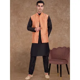 Skavij Men Kurta Pajama Jacket Set-picture-37