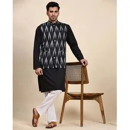 skavij Men Stylised Fit Button-Down Nehru Jacket-picture-42