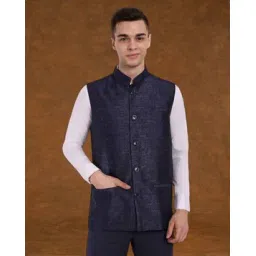 skavij Men Stylised Fit Button-Down Nehru jacket-picture-36