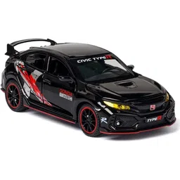 132 Diecast Model Civic Type-R Toy Car Pull Back Openable Door With light,Sound-image-43
