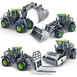 skbd Unbreakable Excavator Pack 4 Kids Trucks Bulldozer Set SKD-picture-40