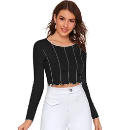 S.K.C Round Neck Vertical Stripes Top-picture-24