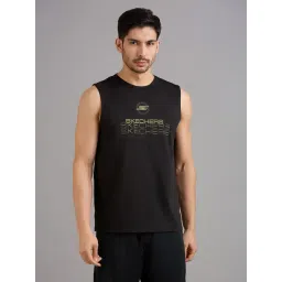 Skechers Black Regular Fit Printed Tank Tee-picture-43