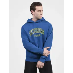 Skechers Blue Comfort Fit Printed Hooded Sweatshirt-picture-34