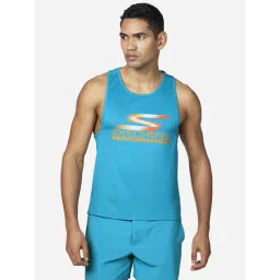 Skechers Blue Regular Fit Printed Tank Tee-picture-29