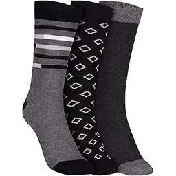 skechers Cotton Mens S20018Id Calf Length Socks-Gybk Large, Assorted-picture-12