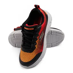 Skechers Go Run 650 Lace Up Closure Casual Shoes - Black & Red-picture-21