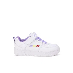 Skechers Kids Sport Court 92 White & Lavender Sneakers-picture-48