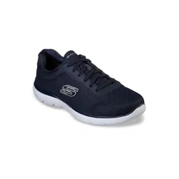 Skechers Men Navy Blue Woven Design Sneakers-picture-41