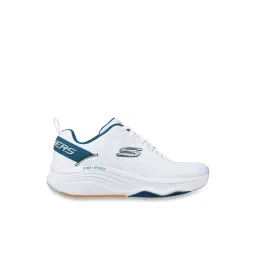 Skechers Men's D'LUX FITNESS - ROAM FREE White Blue Casual Sneakers image 1