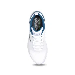 Skechers Men's D'LUX FITNESS - ROAM FREE White Blue Casual Sneakers image 4
