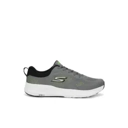Skechers Mens GO RUN PURE Grey Lime Running Shoes-image-4