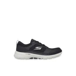 Skechers Men's GO WALK 6 - COMPETE Black Grey Walking Shoes-picture-40
