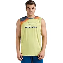 skechers Men's Printed Regular Fit T-Shirt-picture-20