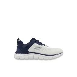 Skechers Men's TRACK - BROADER Off-White & Navy Running Shoes-picture-31