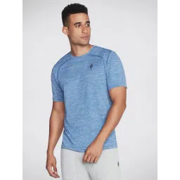 Skechers Sky Blue Regular Fit Sports T-Shirt-picture-36