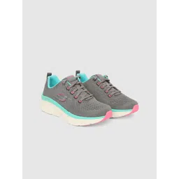 Skechers Women Grey Solid D'Lux Walker Fresh Finesse Regular Walking Shoes-picture-11