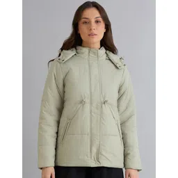 Skechers Women Hooded Solid Puffer Jacket-picture-31